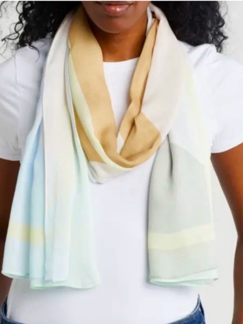 Kurt Geiger Pastel Plaid Oblong Scarf